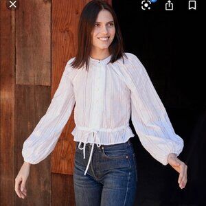 Christy Dawn Josephine Top in alabaster, size small